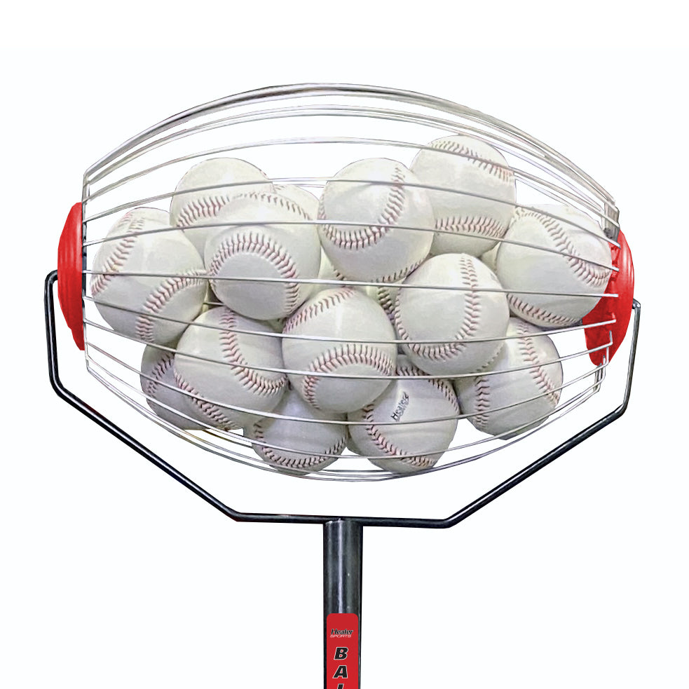 Ball Vacuum & Holder - High-Strength Stainless Steel Wires - Easy Ball Retrieval - Tripod Stand - Baseballs & Softballs - Heater Sports - Pitch Machine Pros