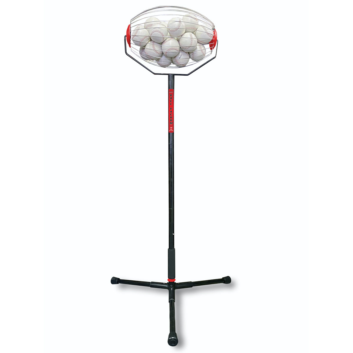 Ball Vacuum &amp; Holder - High-Strength Stainless Steel Wires - Easy Ball Retrieval - Tripod Stand - Baseballs &amp; Softballs - Heater Sports - Pitch Machine Pros