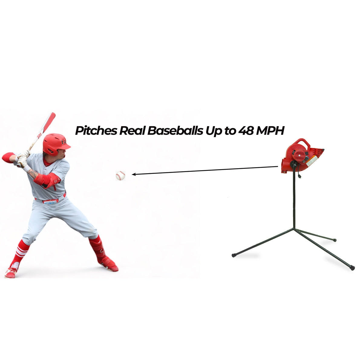 Double Play Pitch Back & Pitching Machine - Baseball Training Tool - 2-in-1 - Fielding & Hitting - Heater Sports - Pitch Machine Pros