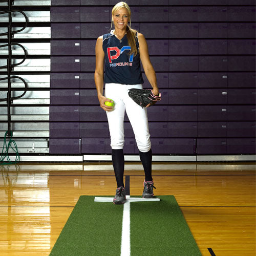 Jennie Finch Softball Pitching Mat With Powerline - Pro Mounds Pitch Machine Pros