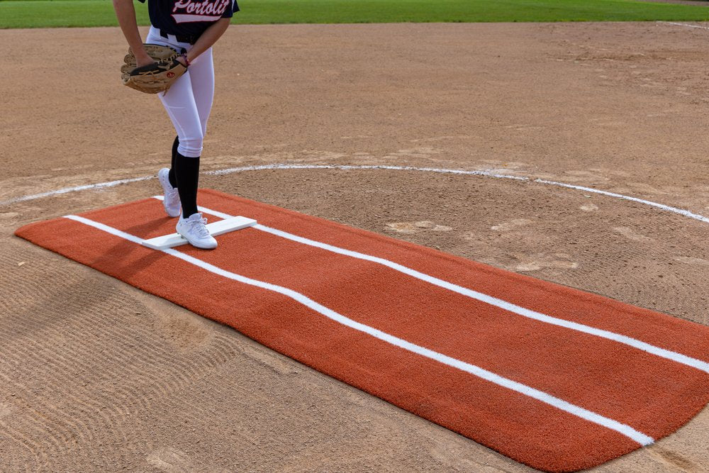 Pro Spiked Softball Game Mat-Portolite - Portolite Pitch Machine Pros