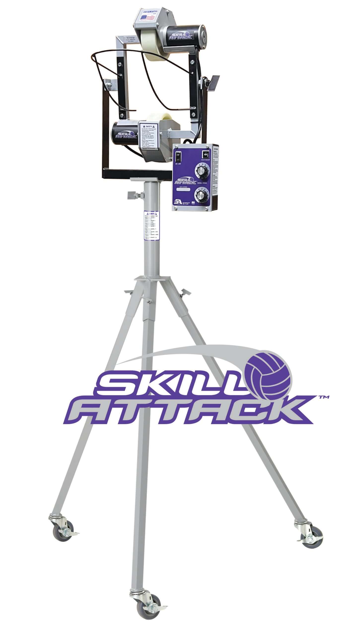 Sports Attack Skill Attack Volleyball Pitching Machine - High-Release Point - 40 MPH Spins - Portable &amp; Durable - Volleyball Training - Pitch Machine Pros