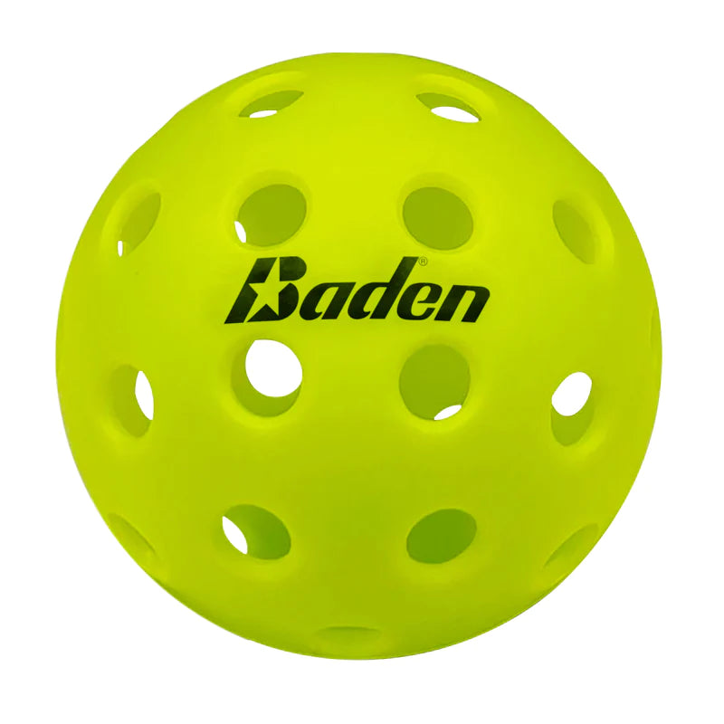 Baden Rival 40 Optic Yellow Pickleball - Pack of 3 - Official Size and Weight - Durable Construction - All-Surface Playability - Pitch Machine Pros