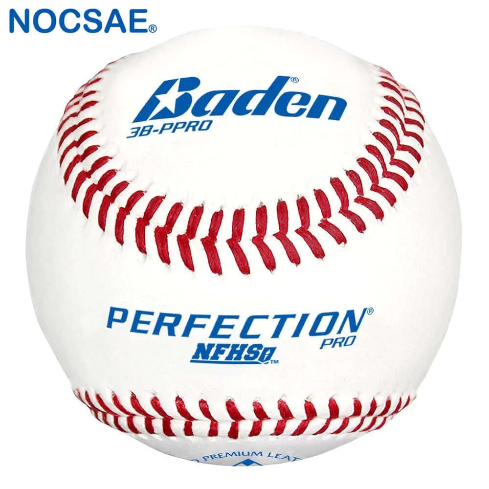 Pro Leather Game Baseballs-1 Dozen-Perfection Series- Baden Sports - Pitch Machine Pros