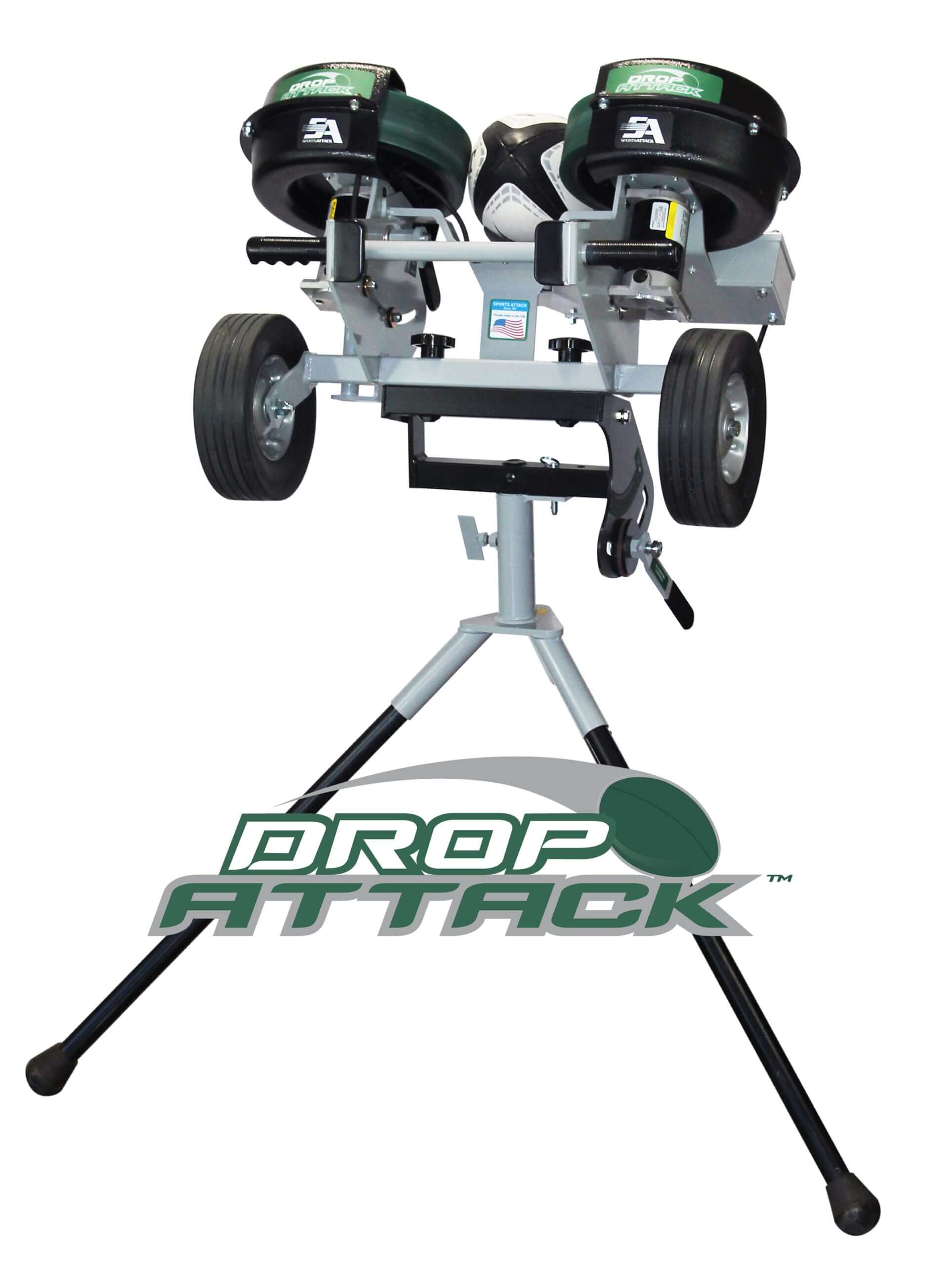 Drop Attack Rugby Training Machine -Sports Attack - Pass and Kick- Manufacturer Direct - Pitch Machine Pros