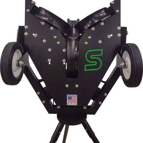 Spinball &quot;The Spinny Mini&quot; Three Wheel 75 MPH Mini Pitching Machine-Manufacturer Direct - Pitch Machine Pros