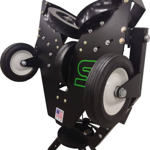 Spinball "The Spinny Mini" Three Wheel 75 MPH Mini Pitching Machine-Manufacturer Direct - Pitch Machine Pros