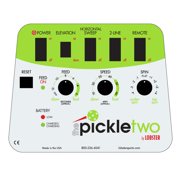 Pickle Two by Lobster Pickleball Machine with Remote