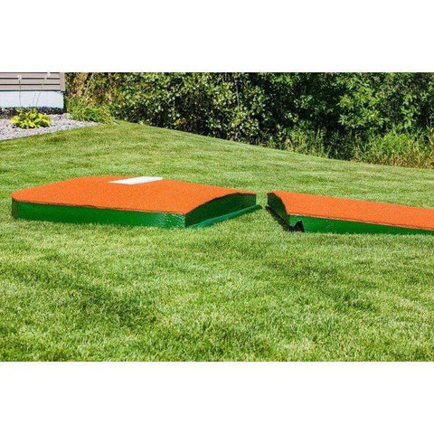 10&quot; Standard Two-Piece Practice Pitching Mound with Turf - Portolite- Red/Clay/Green Options - - Pitch Machine Pros