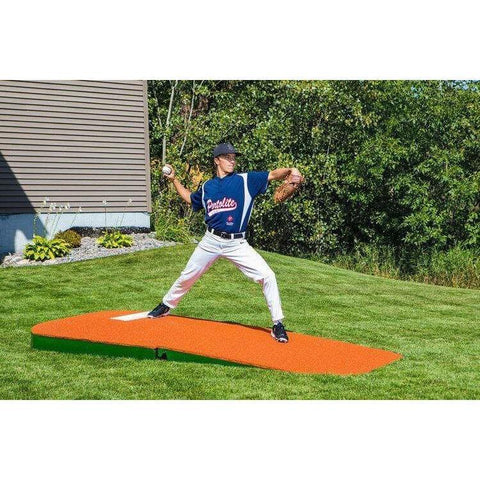 10" Standard Two-Piece Practice Pitching Mound with Turf - Portolite- Red/Clay/Green Options - - Pitch Machine Pros