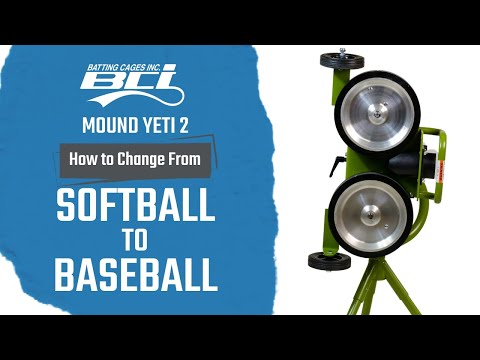 Mound Yeti2 - 45-100 MPH Baseball & Softball Pitching Machine with Conversion Kit-BATA