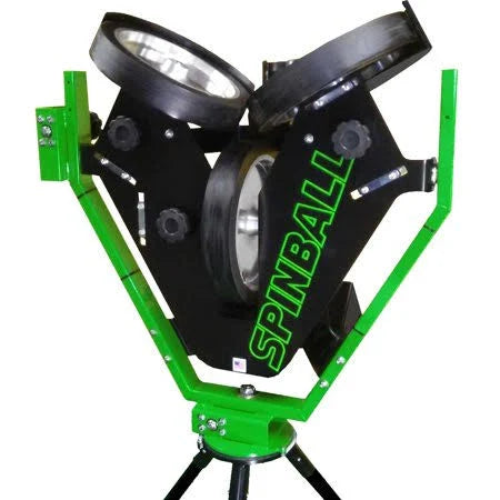 Spinball Wizard Three-Wheel Baseball Pitching Machine - Pitch Machine Pros