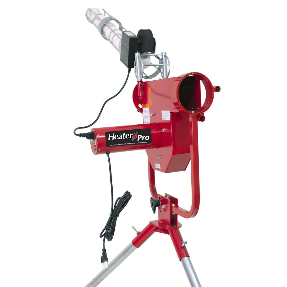 Fastball &amp; Curveball 52 MPH Pitching Machine With Auto Ball Feeder-Heater Sports - Pitch Machine Pros