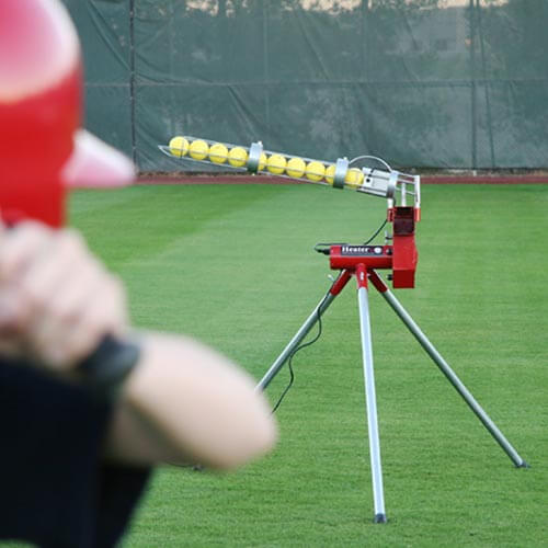 Real 12&quot; Softball Pitching Machine up to 52 MPH With Ball Feeder - Pitch Machine Pros