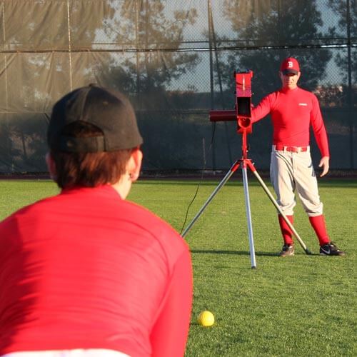 Real 12" Softball Pitching Machine up to 52 MPH With Ball Feeder - Heater Sports Pitch Machine Pros