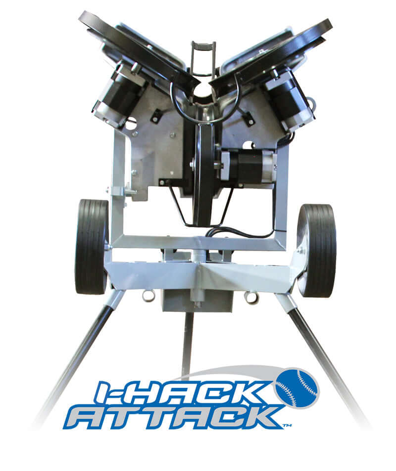I-Hack Attack 3 Wheel Baseball Pitching Machine - Sports Attack | Manufacturer Direct New - Pitch Machine Pros